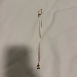 “S” Gold Bubble Necklace